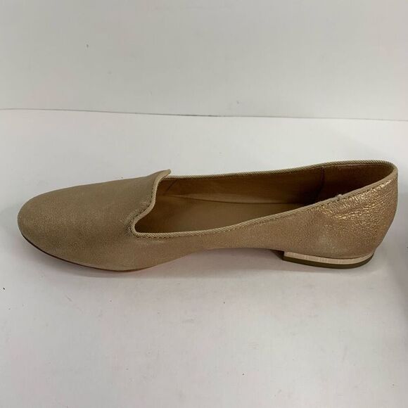 Coach Metallic Leather Gold Heeled Catrin Loafers size 8.5 B - Picture 5 of 9